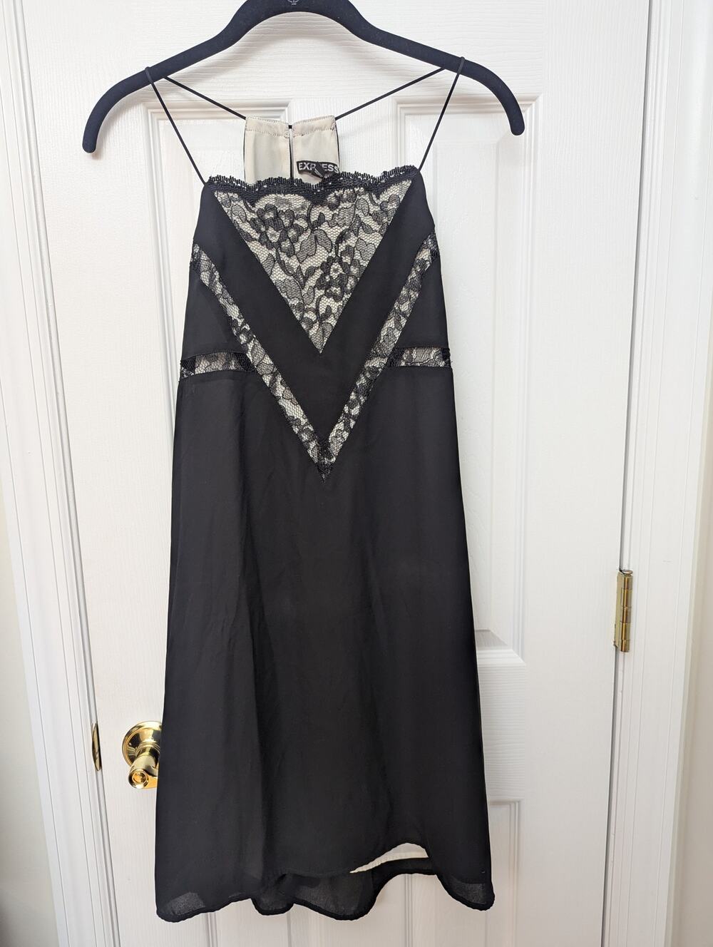 Express Slip Dress Size S Lace Coquette Date Night Anniversary Party LBD Sexy